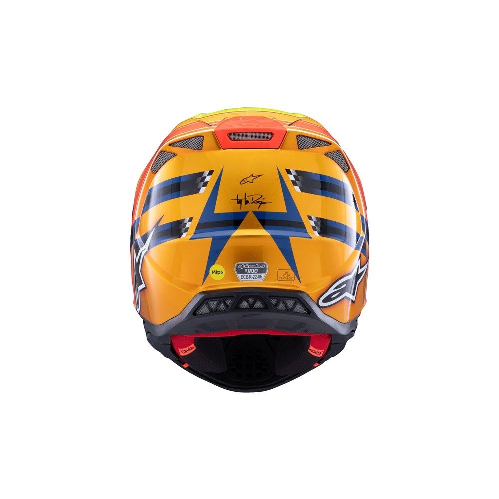 Alpinestars Supertech S-M10 TLD Edition - Dark Blue/Orange/Yellow Fluoro/Red Gloss
