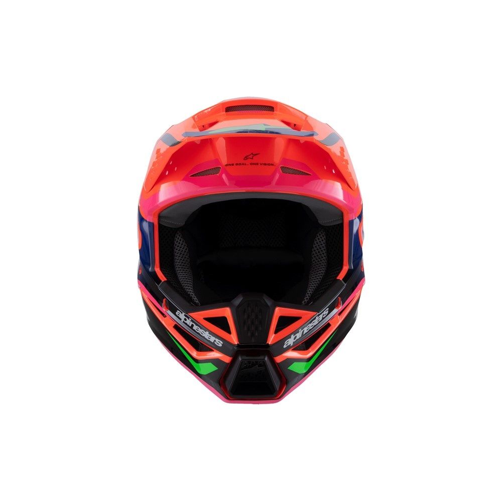 Alpinestars S-M3 Youth Helmet - Deegan Orange Fluoro/Purple/Pink Fluoro Gloss