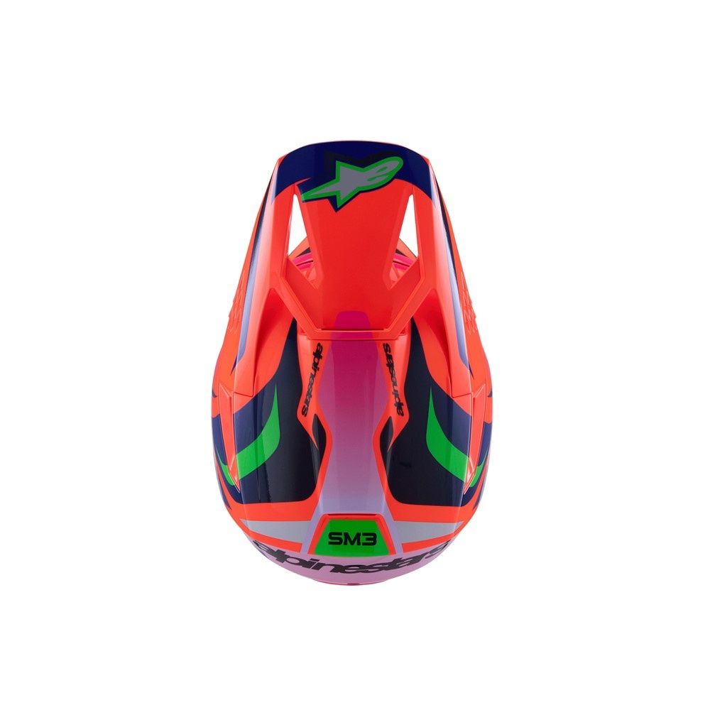 Alpinestars S-M3 Youth Helmet - Deegan Orange Fluoro/Purple/Pink Fluoro Gloss