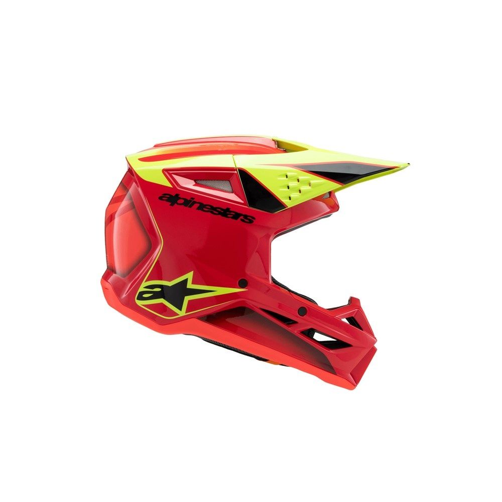 Alpinestars S-M3 Youth Helmet - Fray Red/Yellow Fluoro/Black Gloss