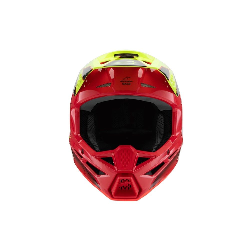 Alpinestars S-M3 Youth Helmet - Fray Red/Yellow Fluoro/Black Gloss
