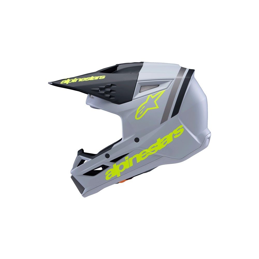 Alpinestars S-M3 Youth Helmet - Radium Gray/Black/Yellow Fluoro Matte