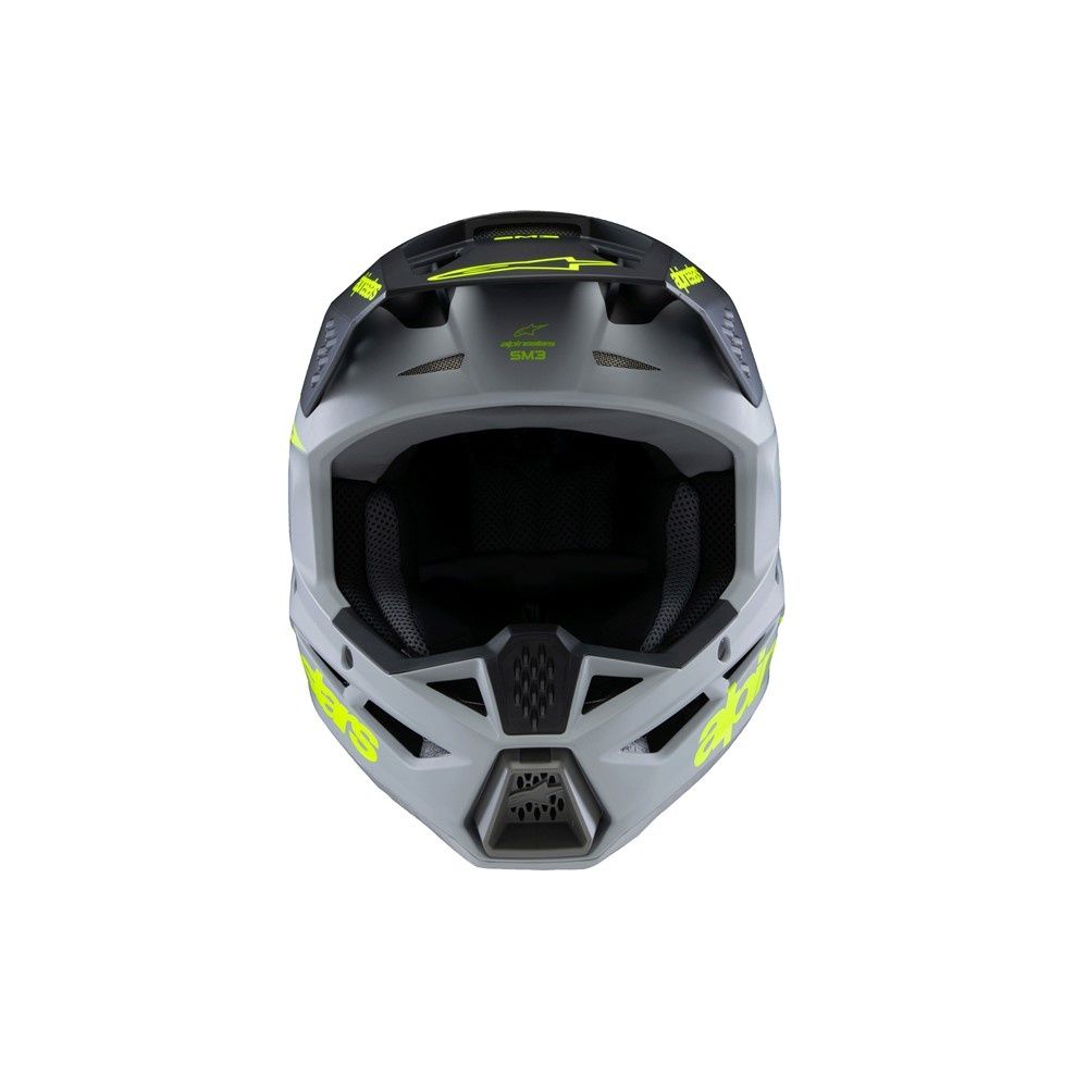 Alpinestars S-M3 Youth Helmet - Radium Gray/Black/Yellow Fluoro Matte