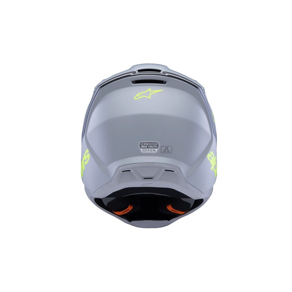 Alpinestars S-M3 Youth Helmet - Radium Gray/Black/Yellow Fluoro Matte