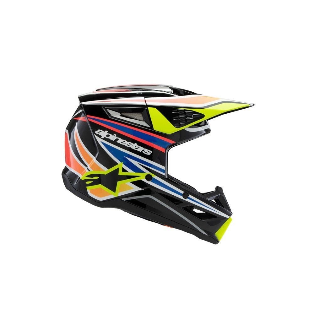 Alpinestars S-M3 Youth Helmet - Wurx Black/Yellow Fluoro/Blue/Red Gloss