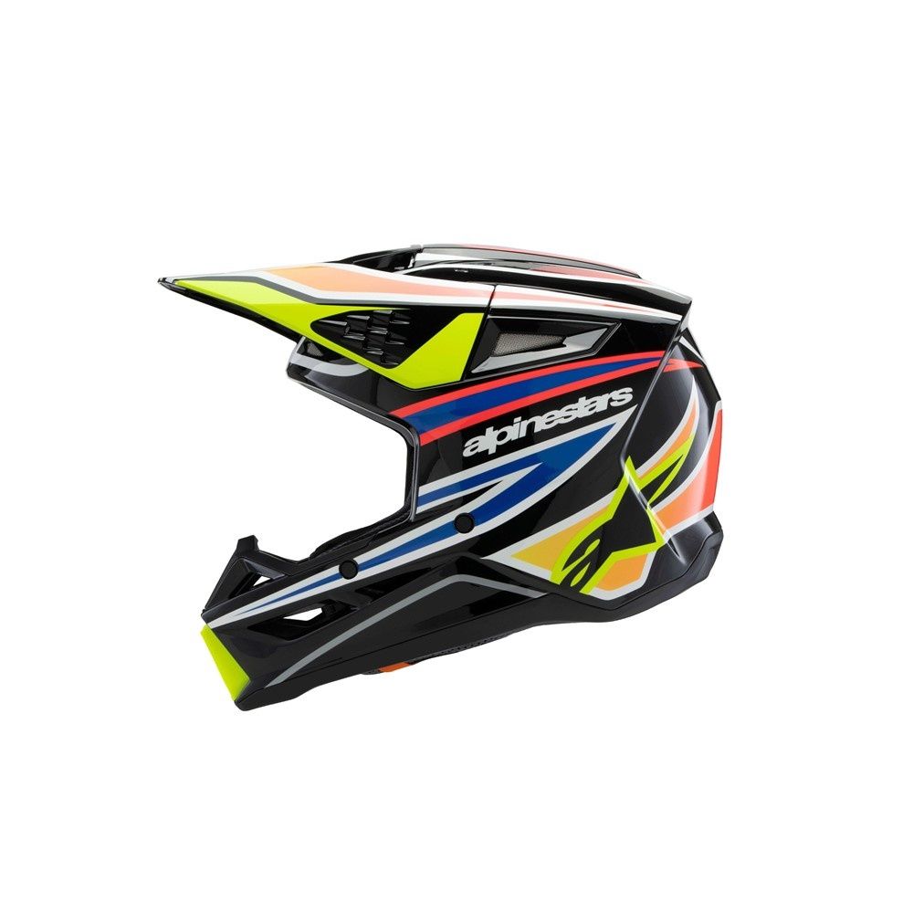 Alpinestars S-M3 Youth Helmet - Wurx Black/Yellow Fluoro/Blue/Red Gloss