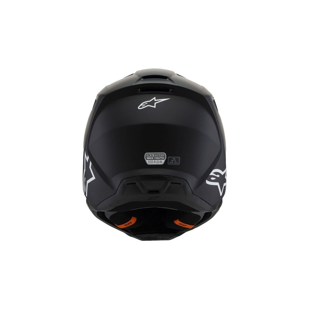 Alpinestars S-M3 Youth Helmet -  Solid Black Matte