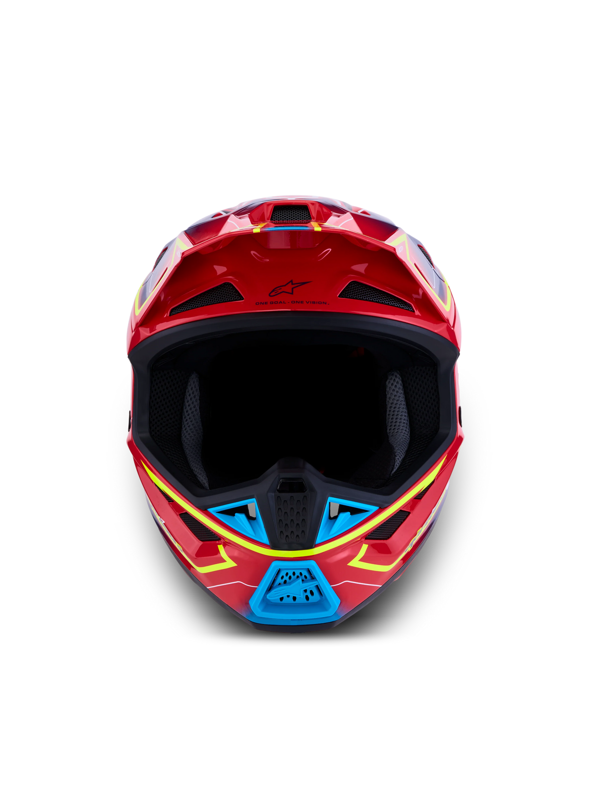 Alpinestars 2027 S-M7 Cast Helmet - Red/Yellow Fluoro/Blue Gloss