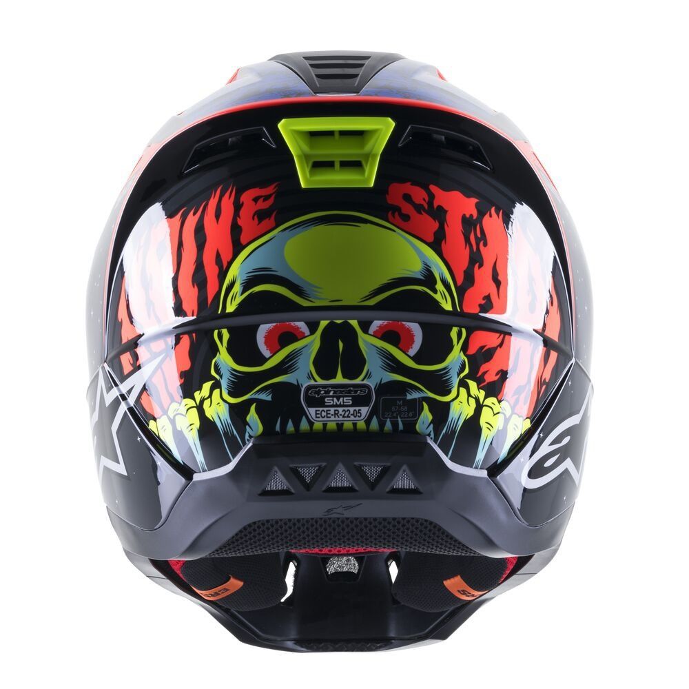 Alpinestars S-M5 Solar Flare Helmet - Black/Blue/Red Fluoro