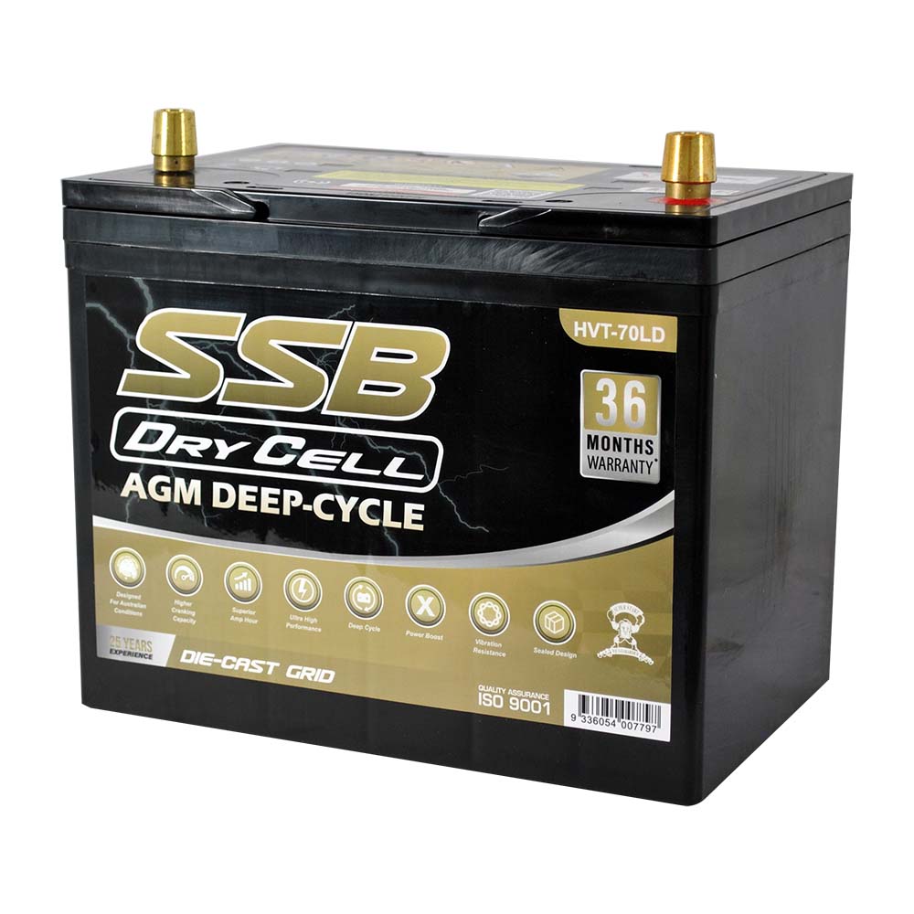 HVT-70LD AGM Dry Cell Battery 12V 85Ah 620CCA – SSB HVT High Performance