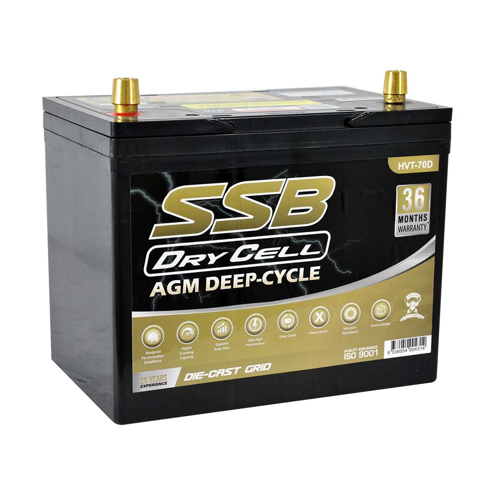 HVT-70D AGM Dry Cell Battery 12V 85Ah 620CCA – SSB HVT High Performance