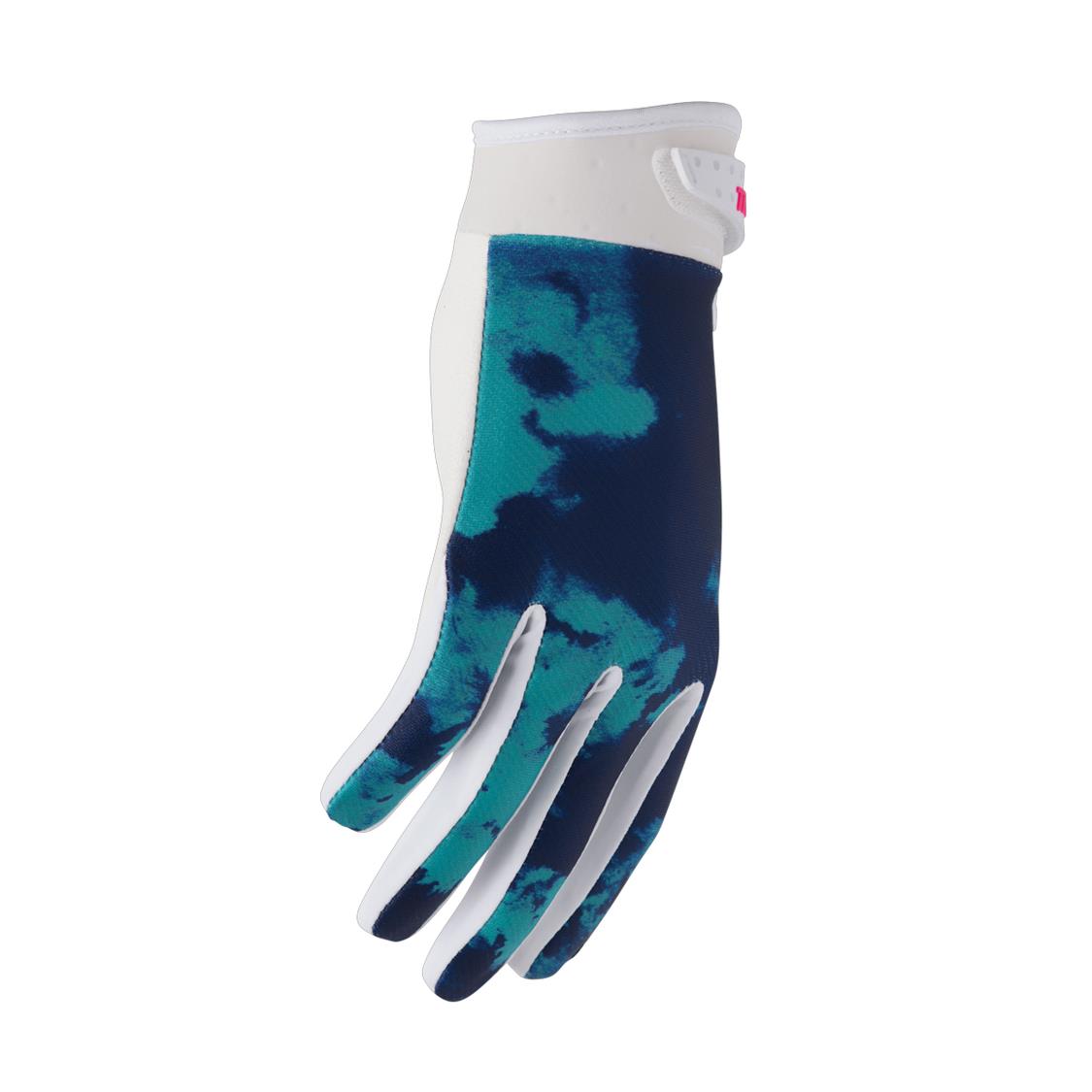 THOR GLOVE YOUTH LAUNCHMODE BLEACH WHITE/AQUA