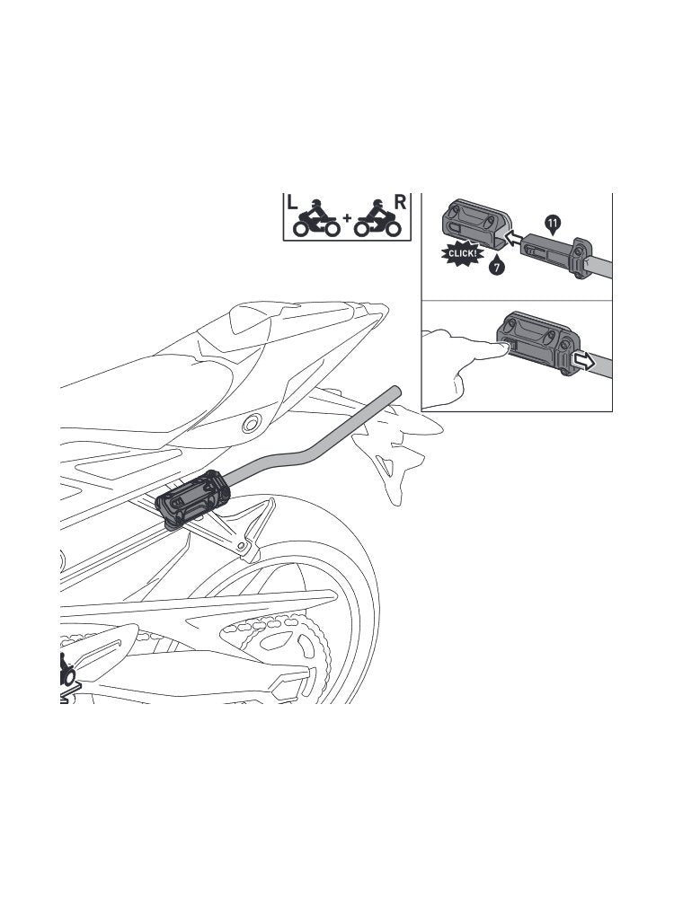 PANNIER SUPPORT ARMS SW MOTECH BLAZE TRIUMPH STREET TRIPLE 765 STREET TRIPLE 765R