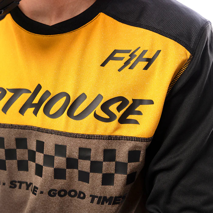 Alloy Mesa L/S Jersey - Heather Gold/Brown