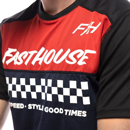Alloy Mesa SS Jersey - Red/Navy