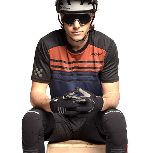 Alloy Sidewinder S/S Jersey - Rust/Midnight Navy