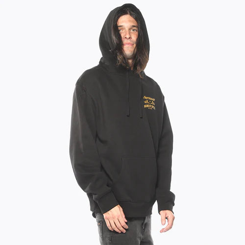 Bound Hooded Pullover - Black