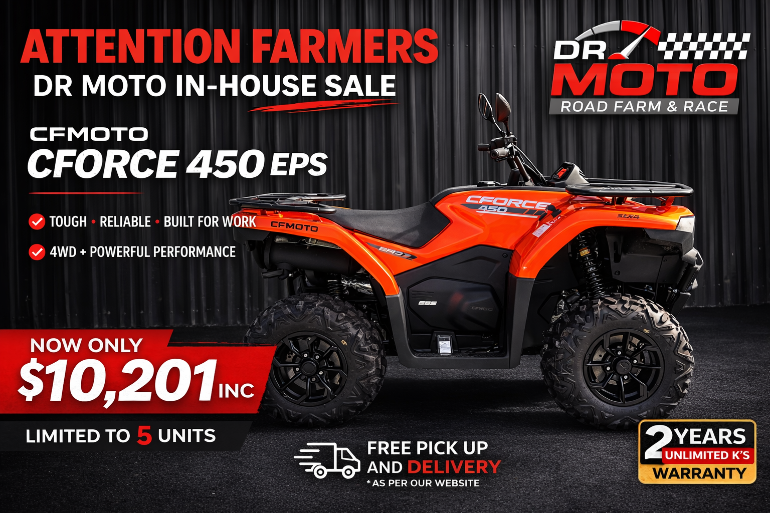 CFMOTO CFORCE 450 EPS - FARM SALE!