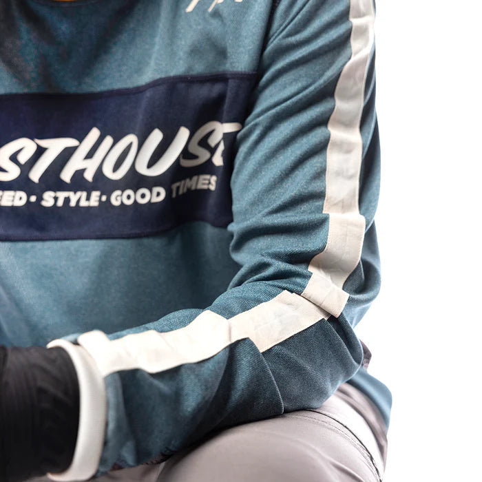 Youth Acadia L/S Jersey - Heather Indigo