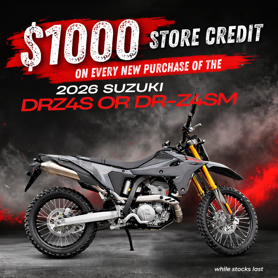 $1k Store Credit with any new DR-Z4S or DR-Z4SM