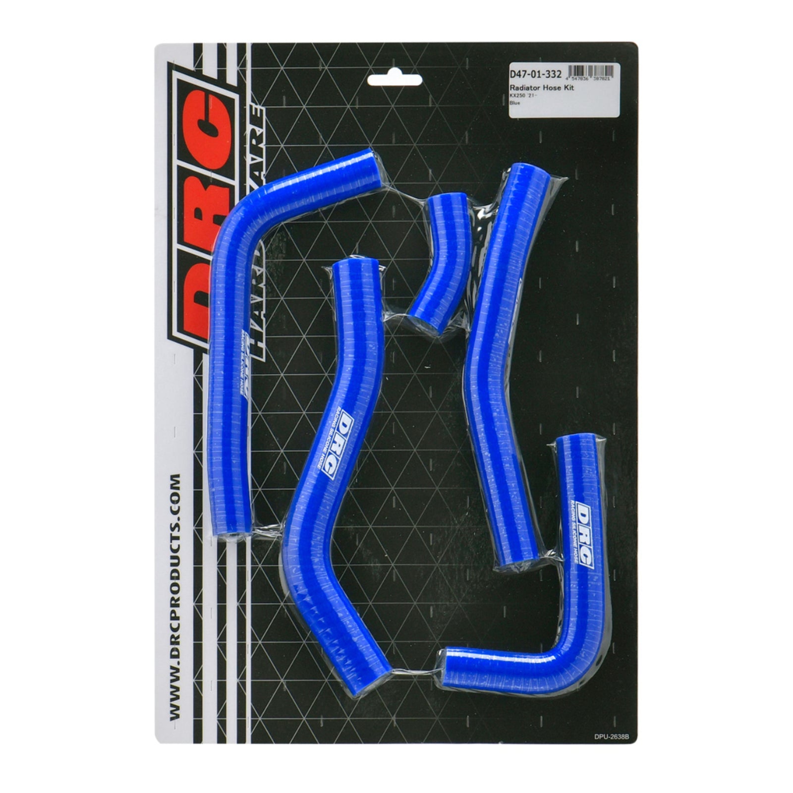 DRC Radiator Hose Kit KX250F '21- Blue