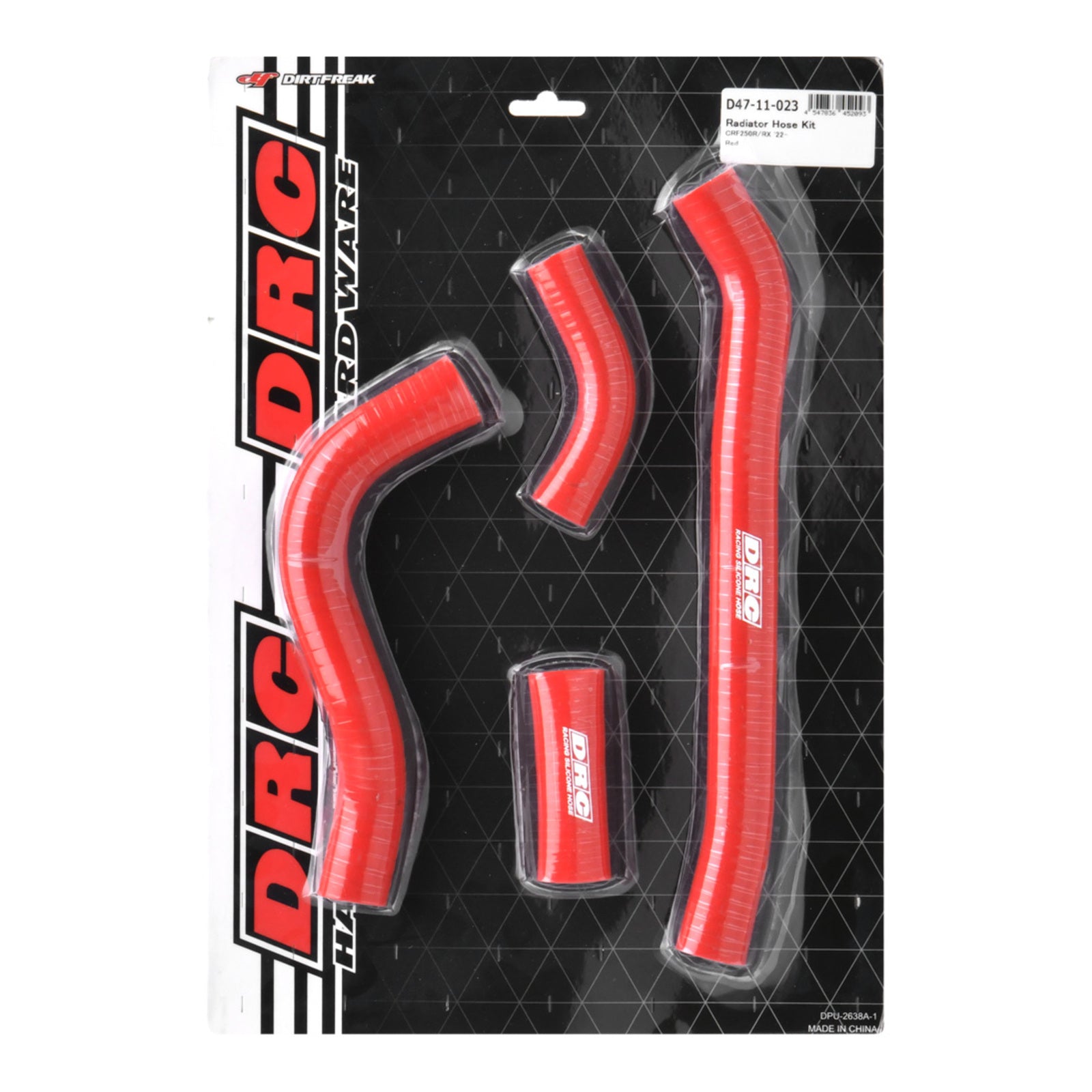 DRC Radiator Hose Kit CRF250R '22- Red