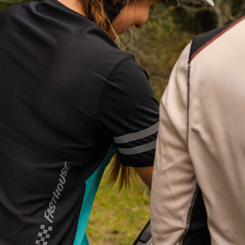 Womens Sidewinder S/S Jersey - Black/Teal