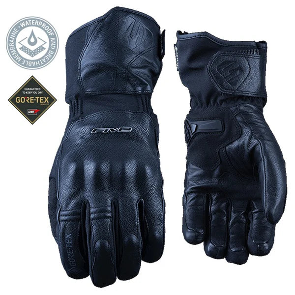 Five WFX Skin GTX Waterproof Black Road Gloves Size Medium - CLEARANCE SAVE $60