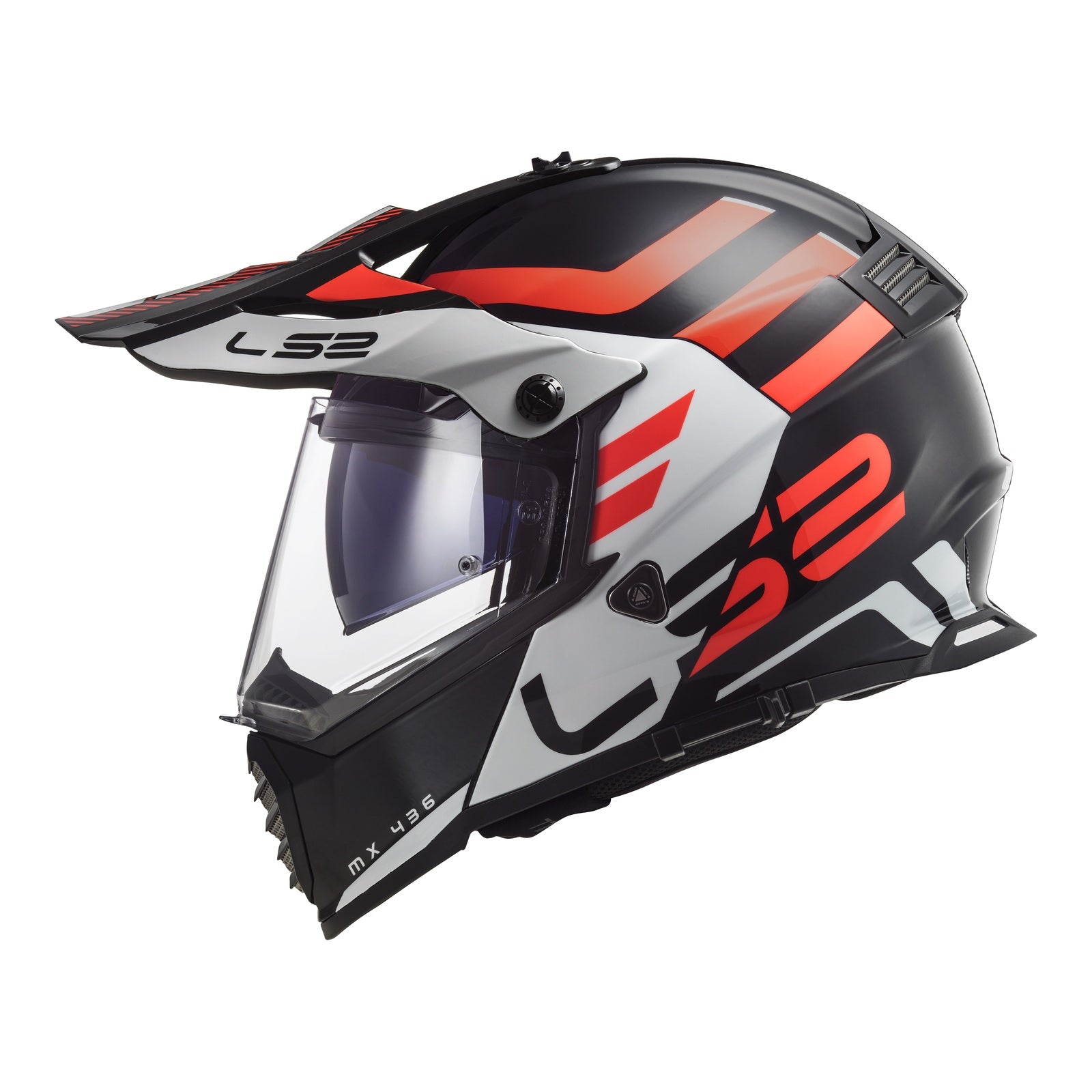 LS2 MX436 Pioneer Evo Adventurer Helmet - Black / White