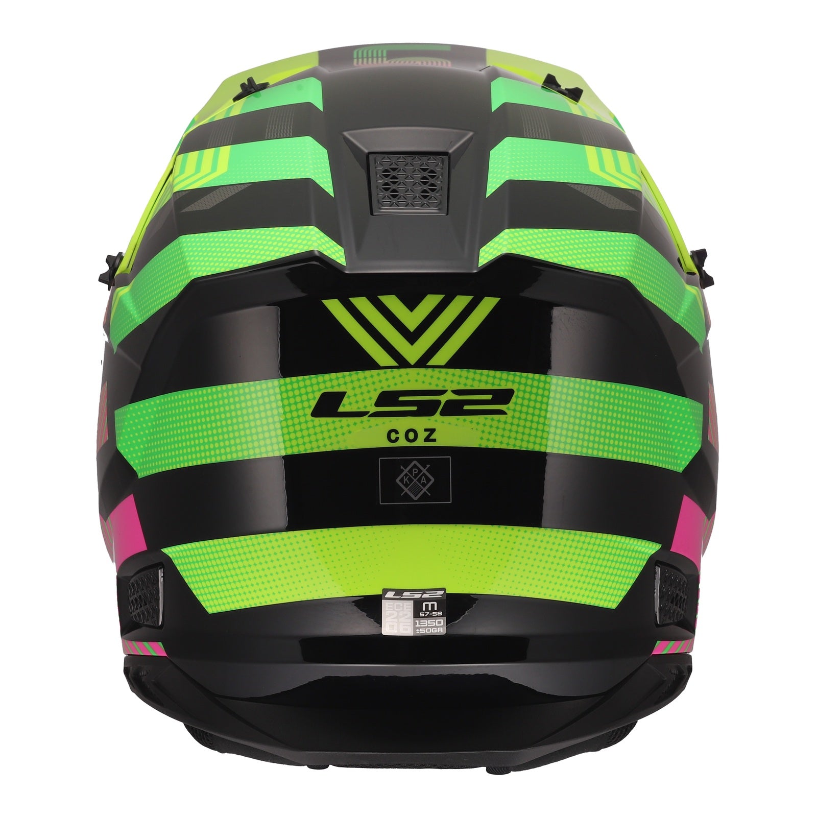 LS2 MX706J COZ Junior Helmet - Chromatic Black / Hi-Vis Pink 06