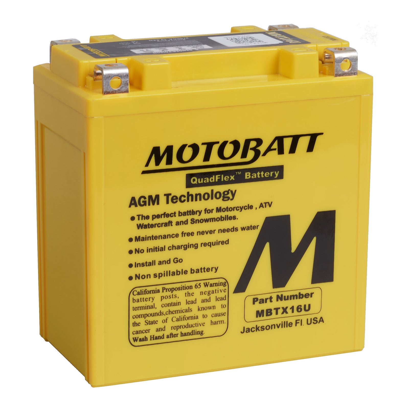 Motobatt Battery Quadflex AGM - MBTX16U