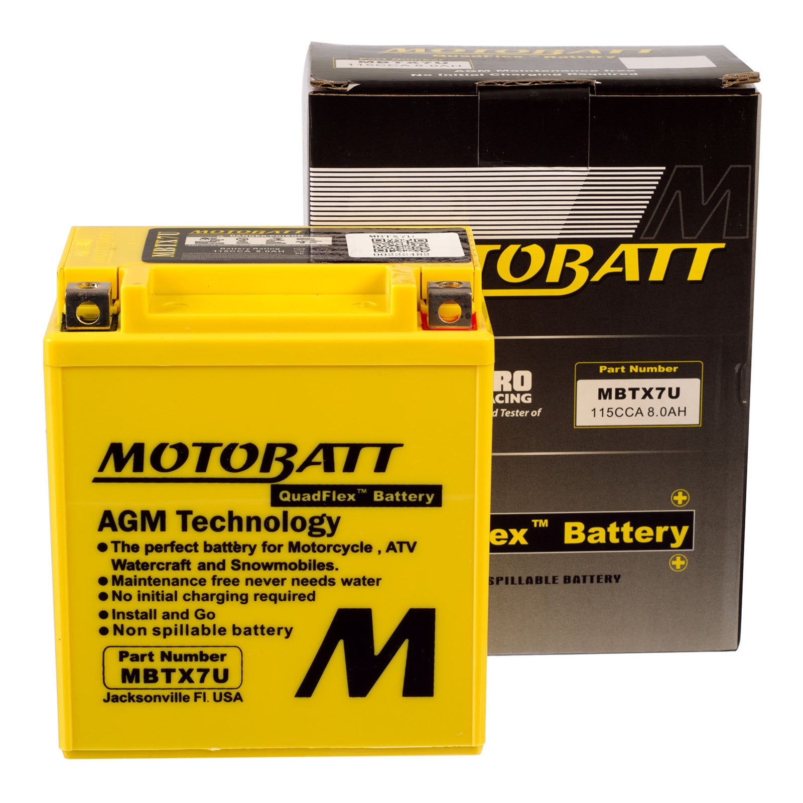 Motobatt Battery Quadflex AGM - MBTX7U