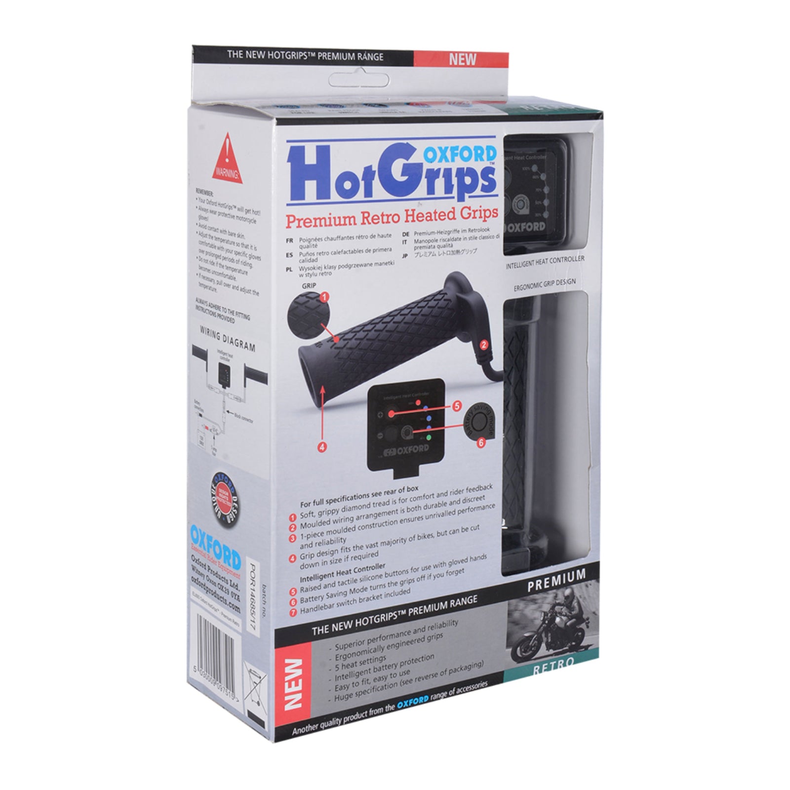 Oxford HotGrips® Premium Retro with V8 Switch