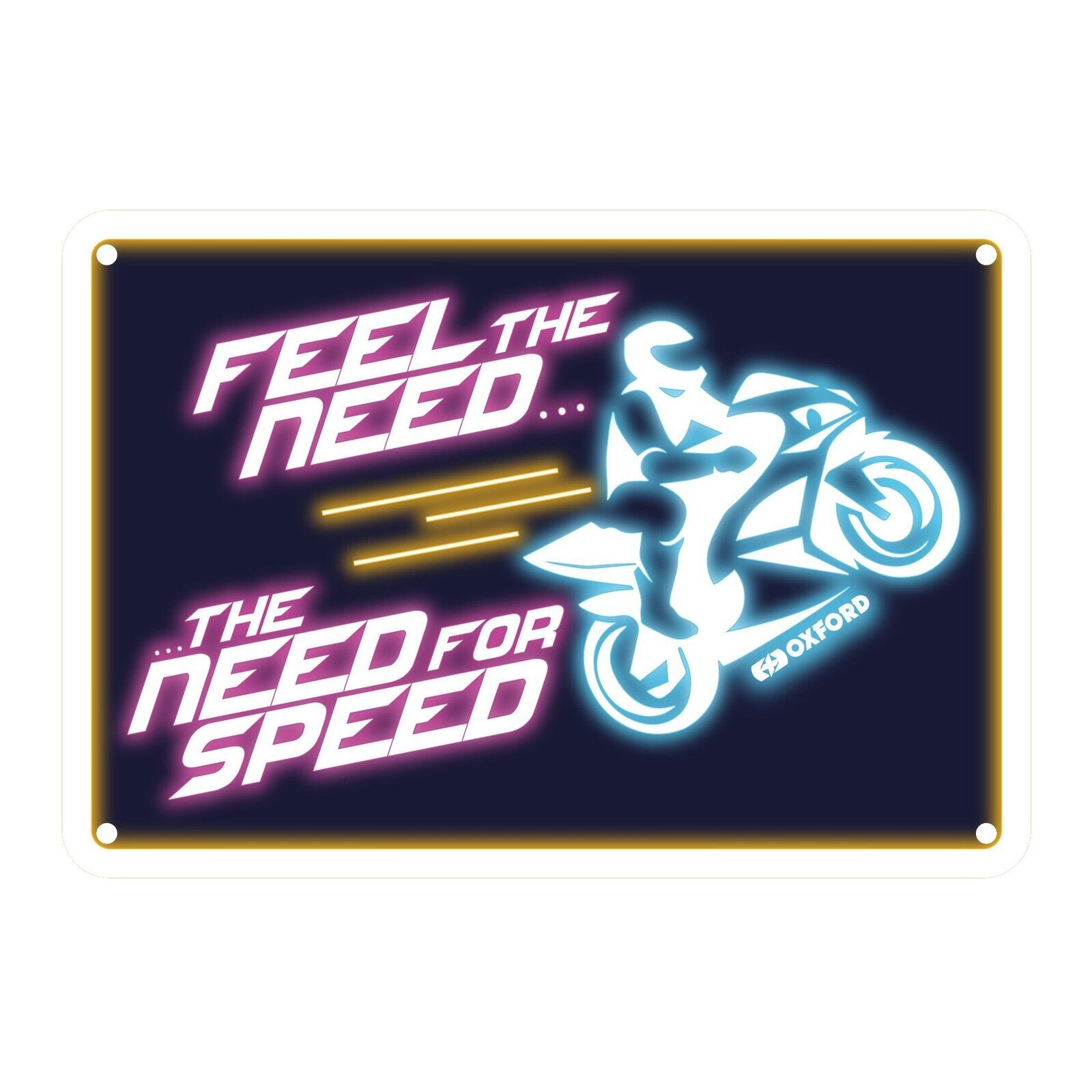 Oxford Garage Metal Sign: Feel The Need  The Need For Speed