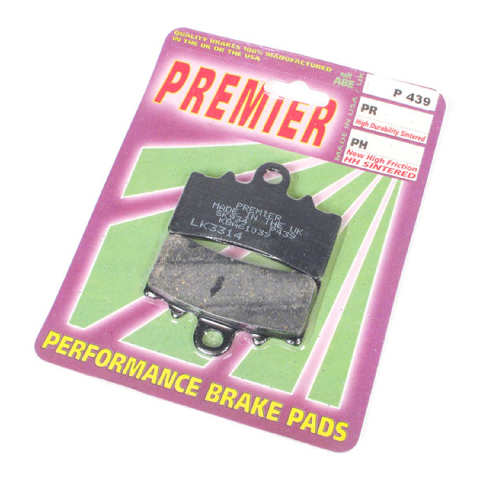 Premier Brake Pads - P Organic Standard