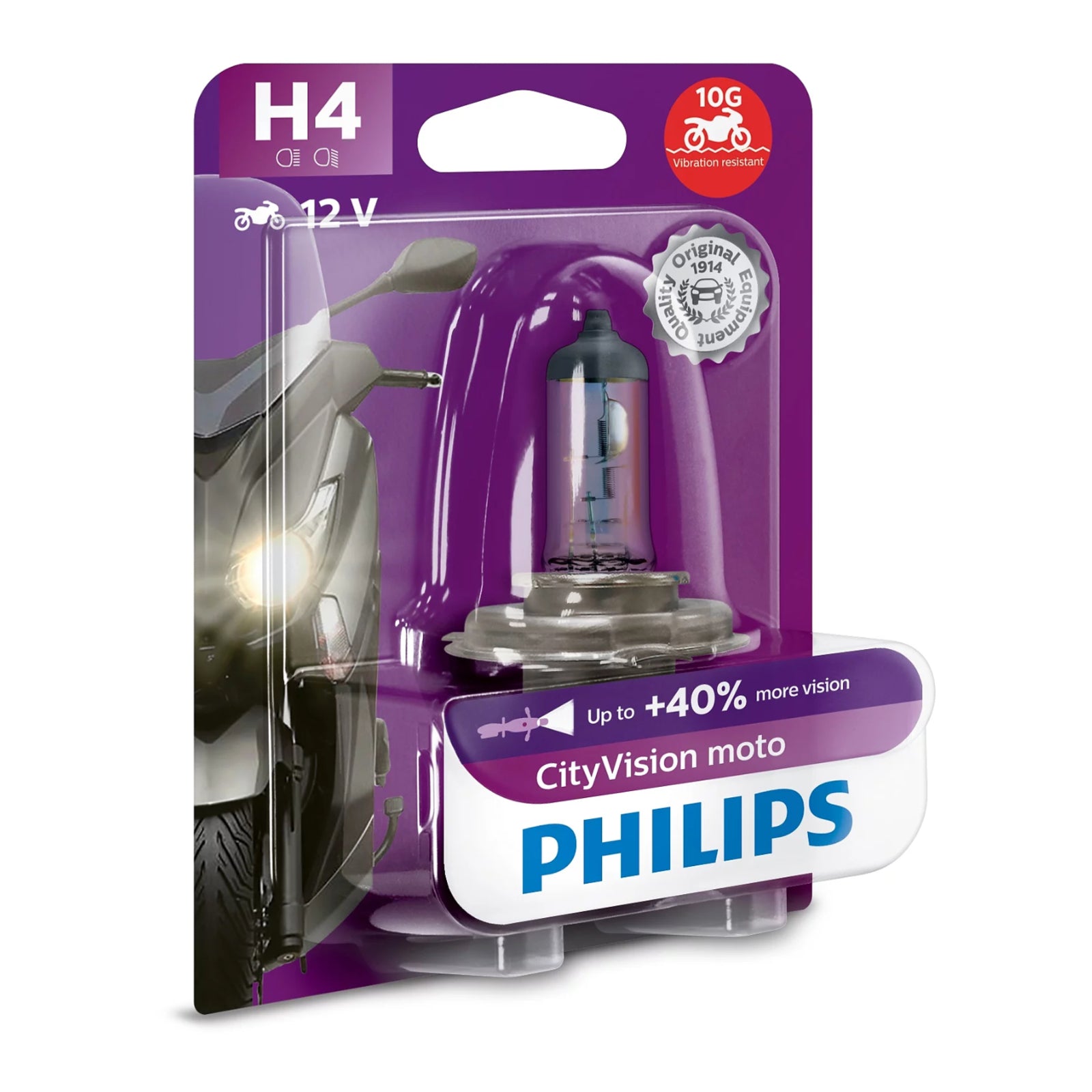Philips Bulb H4 12342 CTV 12V 60/55W P43T-38 BW City Vision
