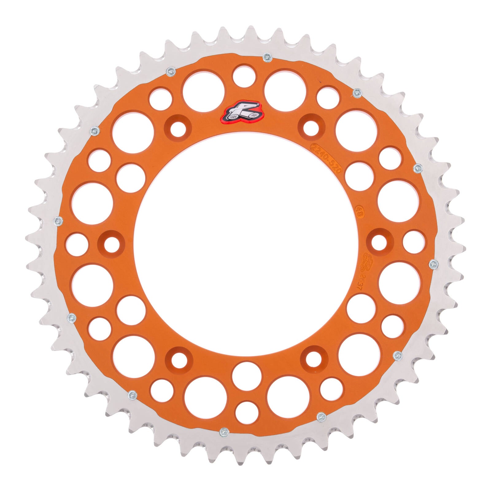 Renthal Sprocket Twinring Orange 48T Bi-metal Grooved
