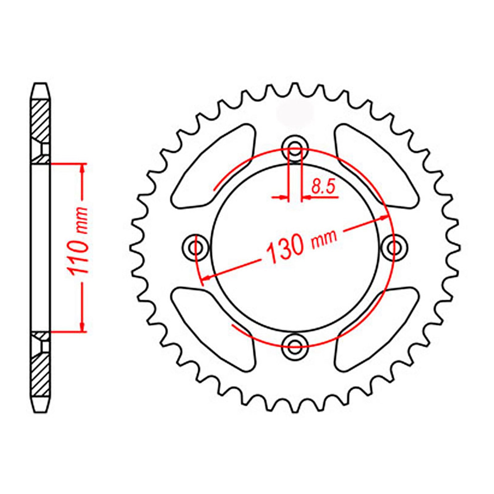 MTX 217 Steel Rear Sprocket #428