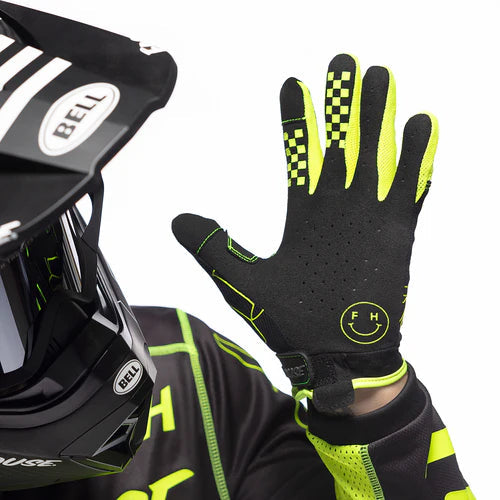 Youth Speed Style Riot Gloves - Black/High Viz