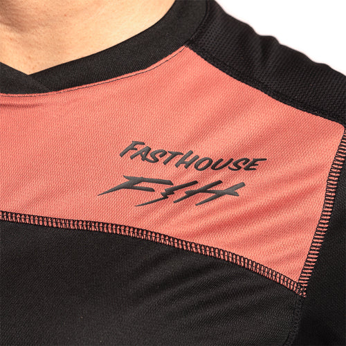 Womens Sidewinder S/S Jersey - Mauve/Black