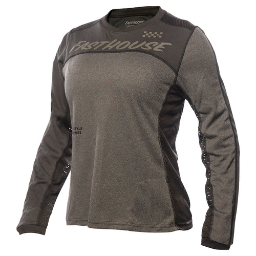 Womens Mercury L/S Jersey - Black Heather/Charcoal Heather