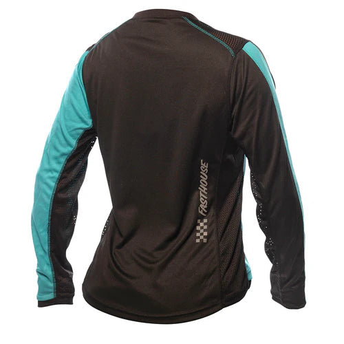 Womens Mercury L/S Jersey - Black/Teal