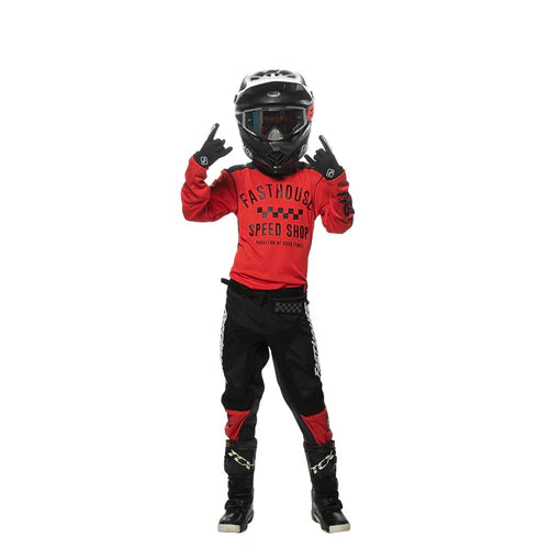 Youth Carbon Jersey - Red/Black