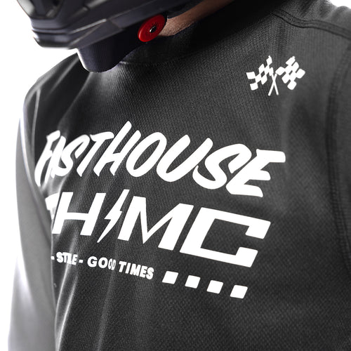 Youth Carbon Method LS Jersey - Black/Grey