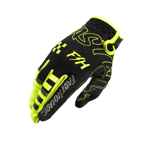 Youth Speed Style Riot Gloves - Black/High Viz