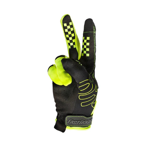 Youth Speed Style Riot Gloves - Black/High Viz