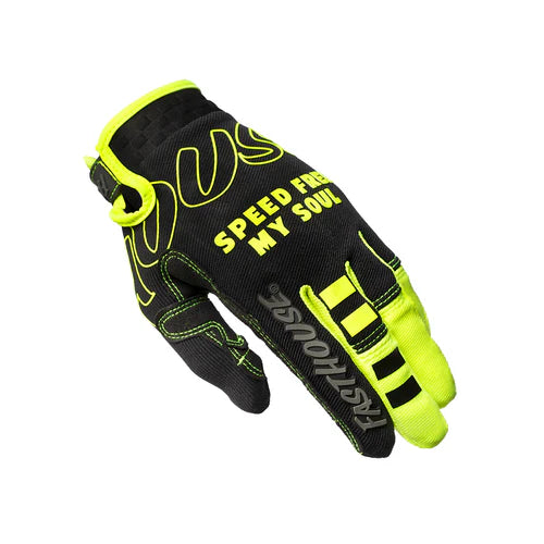 Youth Speed Style Riot Gloves - Black/High Viz