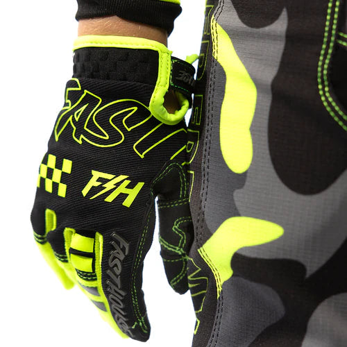 Youth Speed Style Riot Gloves - Black/High Viz