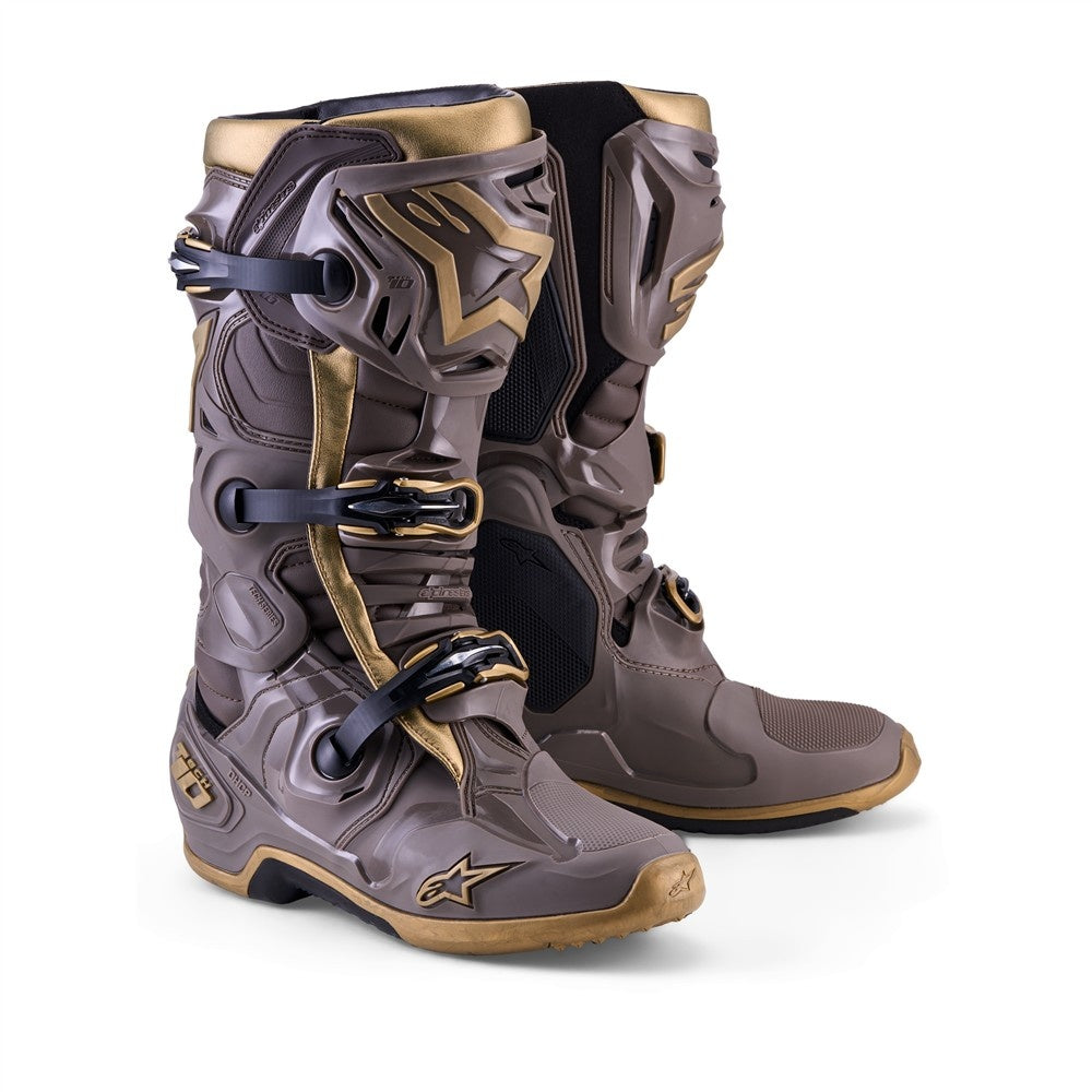 Alpinestars Tech-10 Mx Boots Limited Edition  - Air Gold Earth Brown