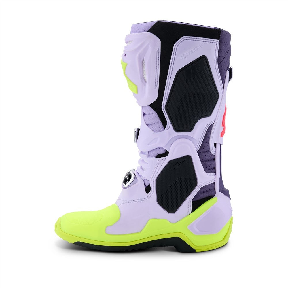 Alpinestars Tech-10 Supervented Boots - Purple/Yellow Fluoro/Diva Pink